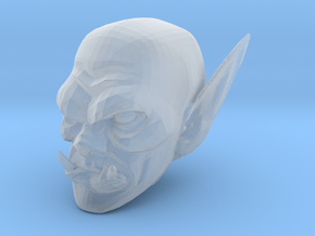 orc head 2 in Clear Ultra Fine Detail Plastic