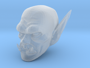 orc head 1 in Clear Ultra Fine Detail Plastic