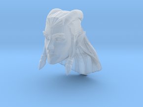 Lunar Elf - horned with long hair in Clear Ultra Fine Detail Plastic