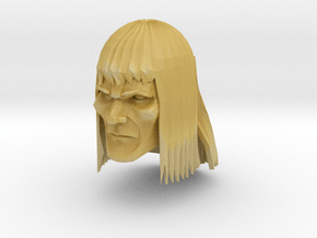 Barbarian Head 1 in Tan Fine Detail Plastic
