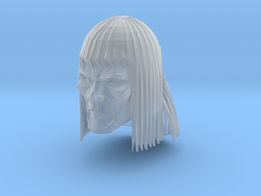 Barbarian Head 1 in Clear Ultra Fine Detail Plastic