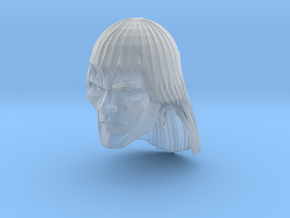 Barbarian Head 2 in Clear Ultra Fine Detail Plastic