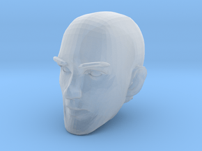 Bald Head 1 in Clear Ultra Fine Detail Plastic