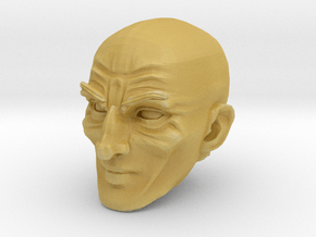 Bald Head 4 in Tan Fine Detail Plastic