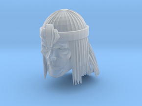 Barbarian Head with crown 1 in Clear Ultra Fine Detail Plastic