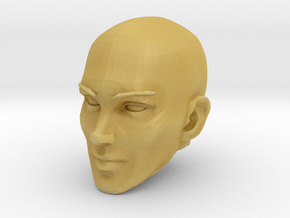 Female Head Bald in Tan Fine Detail Plastic