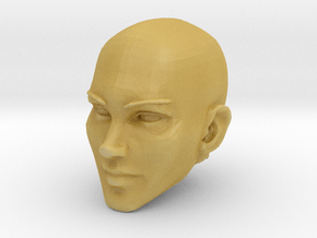 Female Head Bald 2 in Tan Fine Detail Plastic