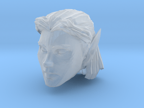 Elf Head Female 2 in Clear Ultra Fine Detail Plastic