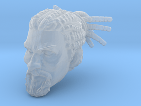 Zayd Head 1 in Clear Ultra Fine Detail Plastic
