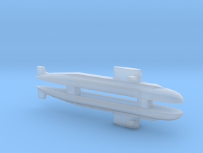  PLA[N] 039A Submarine x 2, 1/2400 in Clear Ultra Fine Detail Plastic