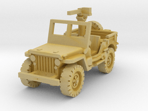 Jeep willys 30 cal (window up) 1/87 in Tan Fine Detail Plastic