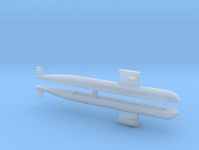 PLA[N] 093 Submarine x2, 1/2400 in Clear Ultra Fine Detail Plastic