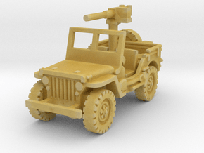 Jeep Willys 50 cal (window up) 1/100 in Tan Fine Detail Plastic