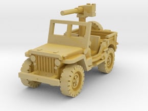 Jeep Willys 50 cal (window up) 1/87 in Tan Fine Detail Plastic
