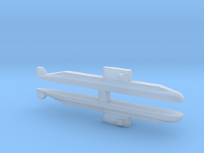 Lada-Class Submarine x 2, 1/2400 in Clear Ultra Fine Detail Plastic