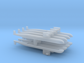 PLA[N] 093 Submarine x 8, 1/2400 in Clear Ultra Fine Detail Plastic