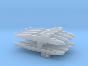  PLA[N] 039A Submarine x 8, 1/2400 in Clear Ultra Fine Detail Plastic