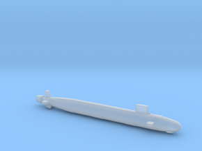Virginia SSN, Full Hull, with sonar bumps, 1/2400 in Clear Ultra Fine Detail Plastic