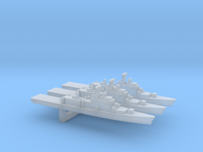 ITS Andrea Doria x 3, w/ barrel, 1/6000 in Clear Ultra Fine Detail Plastic