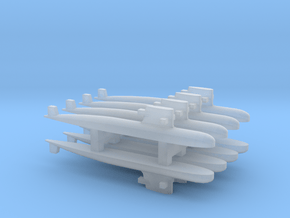 PLA[N] 039G Submarine x 8, 1/1800 in Clear Ultra Fine Detail Plastic
