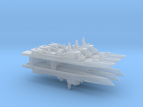 Type 052C Destroyer x 6, 1/6000 in Clear Ultra Fine Detail Plastic