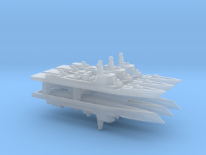  Type 052D Destroyer x 6, 1/6000 in Clear Ultra Fine Detail Plastic