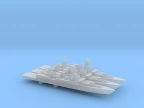  Sachsen-class frigate x 3, 1/1800 in Clear Ultra Fine Detail Plastic