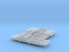 JMSDF Auxiliary Ships Set, 8p, 1/6000 in Clear Ultra Fine Detail Plastic