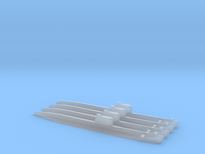 Foxtrot-class submarine x 4, 1/1800 in Clear Ultra Fine Detail Plastic