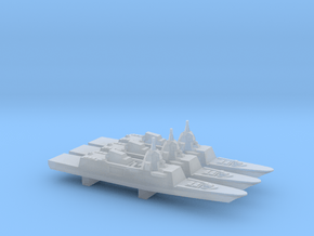 DCNS FREMM-ER Concept (2012 Design) x 3, 1/3000 in Clear Ultra Fine Detail Plastic