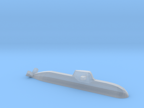 Type 212 submarine, 1/1800 in Clear Ultra Fine Detail Plastic