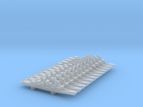 Type F70 Series Destroyers, 12Pcs, 1/6000 in Clear Ultra Fine Detail Plastic
