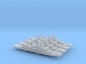 Hunter-class frigate x 4, 1/2400 in Clear Ultra Fine Detail Plastic