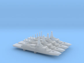 Type 26 frigate (2017 Proposal) x 4, 1/2400 in Clear Ultra Fine Detail Plastic