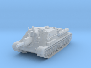SU-122 Tank 1/100 in Tan Fine Detail Plastic