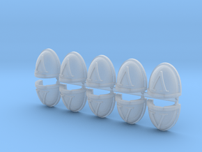Λ (Lambda) Shoulder Pads Mk7/8 x10 #1 in Clear Ultra Fine Detail Plastic