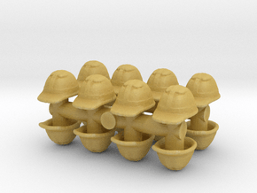 Safety Helmet (x16) 1/72 in Tan Fine Detail Plastic