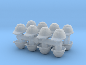 Safety Helmet (x16) 1/72 in Clear Ultra Fine Detail Plastic