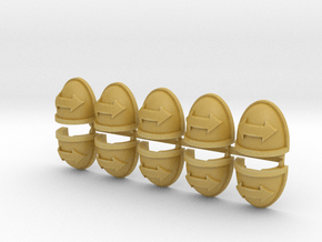 Assault Squad #2 Mk7/8 Shoulder Pads x10 in Tan Fine Detail Plastic