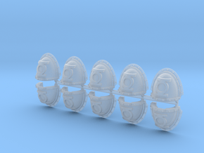 Commission 22 Mk3 Shoulder Pads x10 in Clear Ultra Fine Detail Plastic
