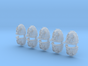 Commission 28 Shoulder Pads x10 in Clear Ultra Fine Detail Plastic