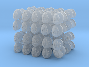 Commission 47 Shoulder pad icons in Clear Ultra Fine Detail Plastic