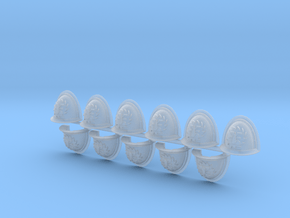 Commission 58 Mk2 Shoulder Pads x11 in Clear Ultra Fine Detail Plastic