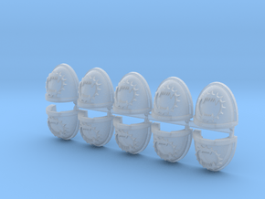 Eaters of Worlds Mk7/8 shoulder pads x10 in Clear Ultra Fine Detail Plastic