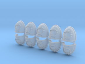 Eaters of Worlds Mk4 shoulder pads x10 in Clear Ultra Fine Detail Plastic