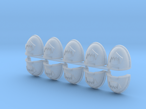 Toothed Mouth Mk4 shoulder pads in Clear Ultra Fine Detail Plastic