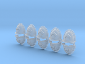 Toothed Mouth Mk2 shoulder pads in Clear Ultra Fine Detail Plastic