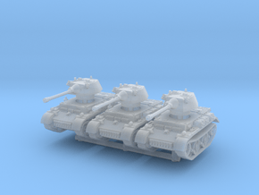 Panzer II L Puma turret (x3) 1/200 in Clear Ultra Fine Detail Plastic