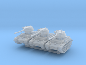 Panzer II L Puma turret (x3) 1/285 in Tan Fine Detail Plastic