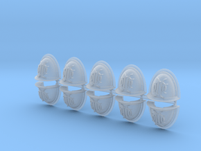 Ashen Circle Mk2 Shoulder Pads x10 in Clear Ultra Fine Detail Plastic